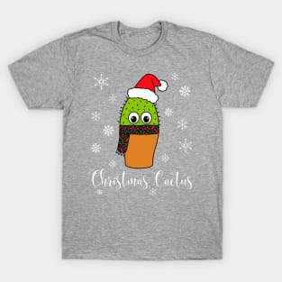 Christmas Cactus - Cute Cactus With Christmas Scarf T-Shirt